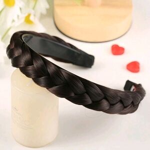 Luxury Braided Headband – Deep Chocolate Brown